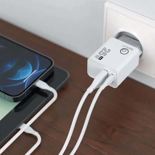 LOSTECH PREMIUM LS-NC10 CARICATORE 25W CON PRESA USB-C E USB-A