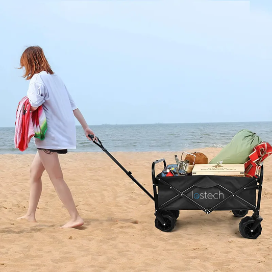 LOSTECH CARRELLO PIEGHEVOLE - PORTATA FINO A 150KG - NERO