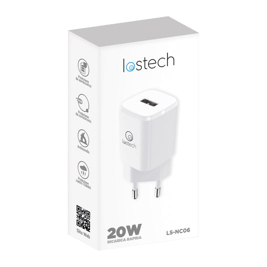 LOSTECH LS-NC06 CARICATORE RAPIDO 20W CON PRESA USB