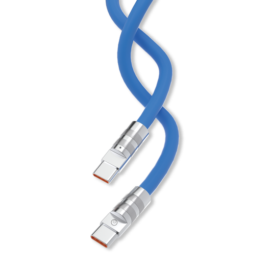 LOSTECH PREMIUM LS-NB20A CAVO USB C / USB C CON SUPPORTO FINO A 240W - RICARICA RAPIDA NOTEBOOK, SMARTPHONE E TABLET - BLUE