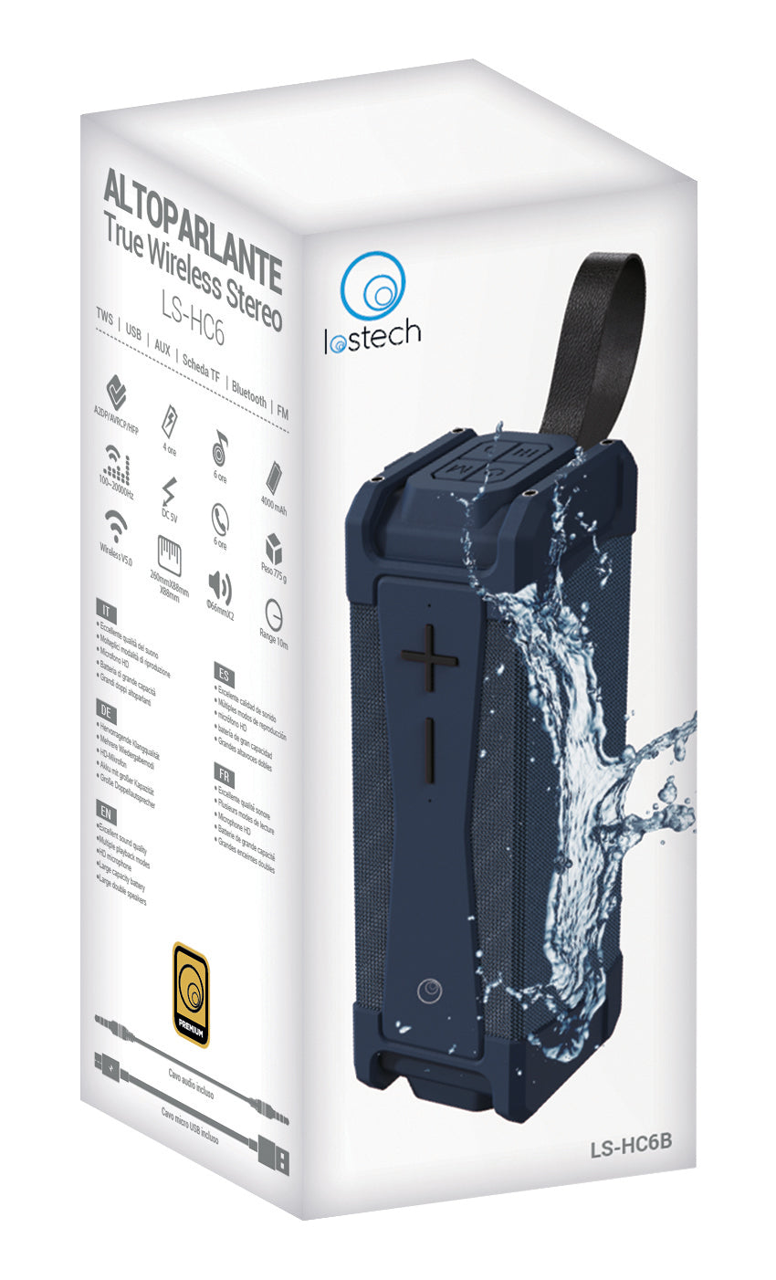 LOSTECH PREMIUM LS-HC6B ALTOPARLANTE BLUETOOTH TRUE WIRELESS STEREO - BLU