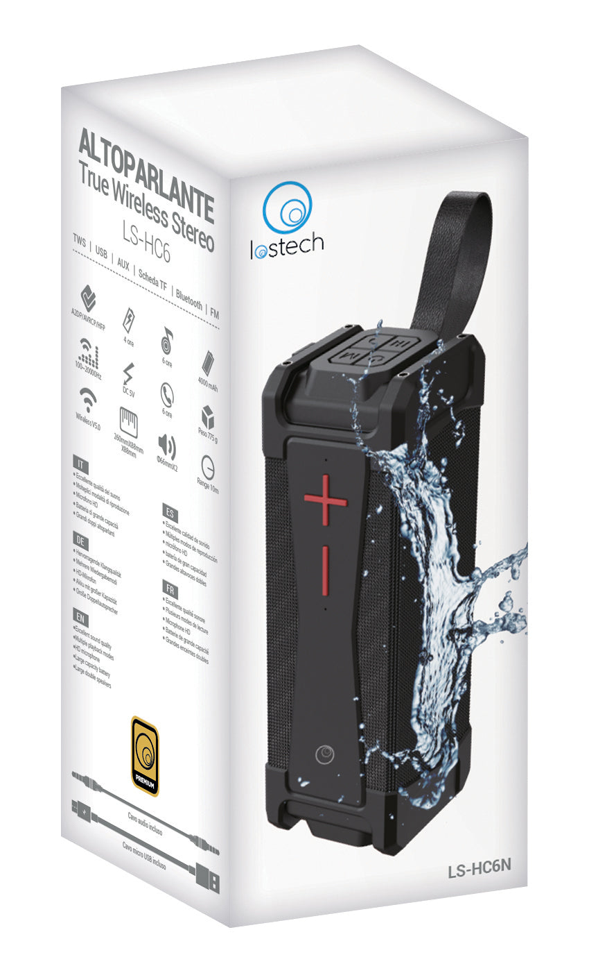 LOSTECH PREMIUM LS-HC6N ALTOPARLANTE BLUETOOTH TRUE WIRELESS STEREO - NERO