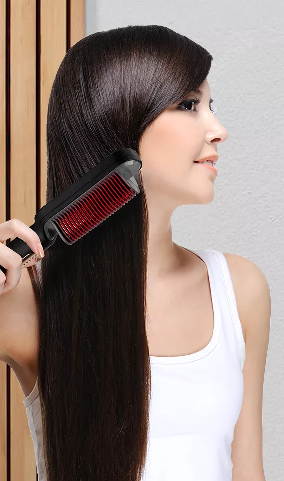 LOSTECH PREMIUM LS-SC210R PETTINE LISCIANTE PER CAPELLI - ROSSO