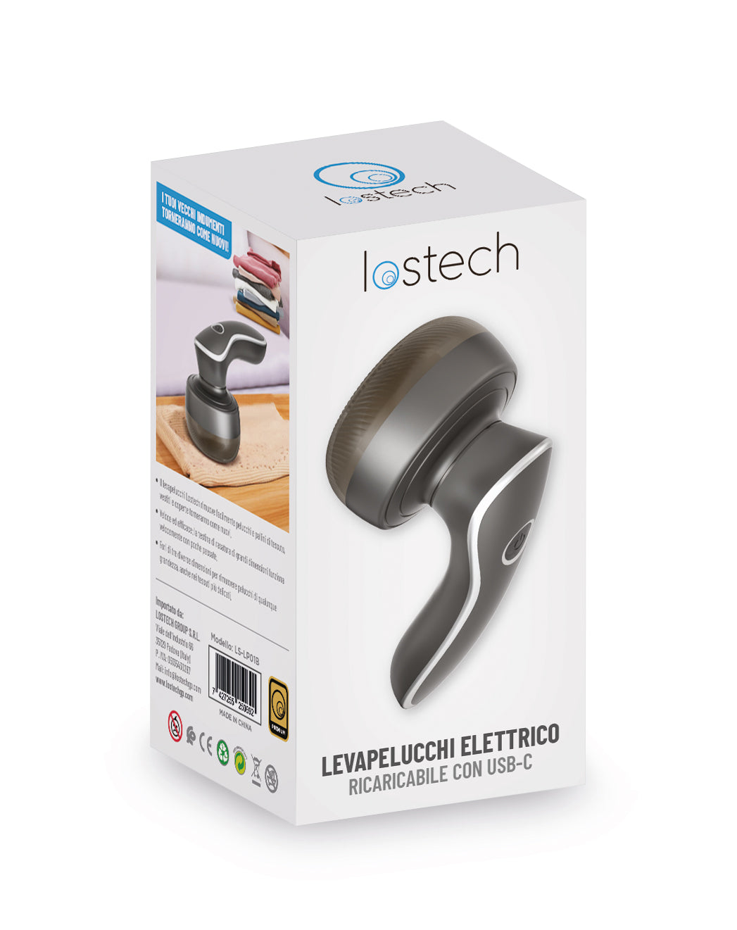 LOSTECH PREMIUM LS-LP01B LEVAPELUCCHI ELETTRICO - NERO