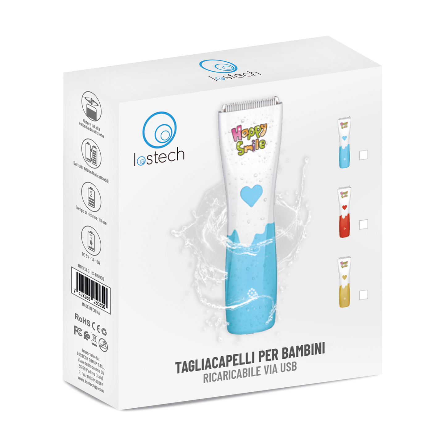 LOSTECH LS-TB890B TAGLIACAPELLI PER BAMBINI - BLUE