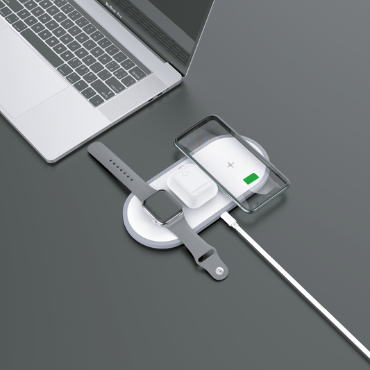 LOSTECH LS-CW24 CARICATORE WIRELESS SMARTPHONE SMARTWATCH E CUFFIE WIRELESS