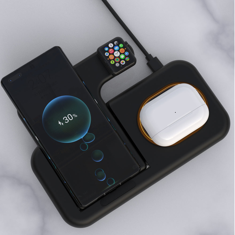 LOSTECH PREMIUM LS-SR07B BASE DI RICARICA WIRELESS 15W MULTIFUNZIONE - NERO
