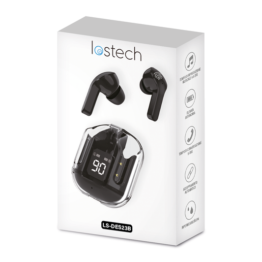 LOSTECH PREMIUM LS-DES23B AURICOLARI TRUE WIRELESS - BLACK
