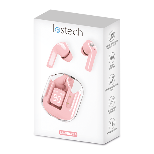 LOSTECH PREMIUM LS-DES23P AURICOLARI TRUE WIRELESS - PINK