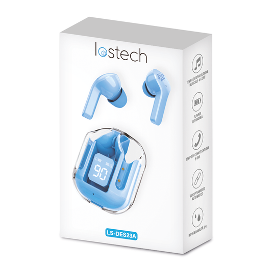 LOSTECH PREMIUM LS-DES23A AURICOLARI TRUE WIRELESS - BLUE