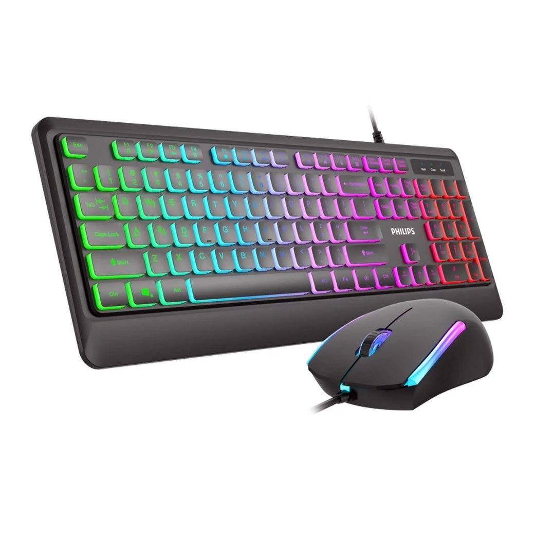 PHILIPS SPT8294 US LAYOUT Mechanical feel Wired Gaming keyboard and Gaming Mouse