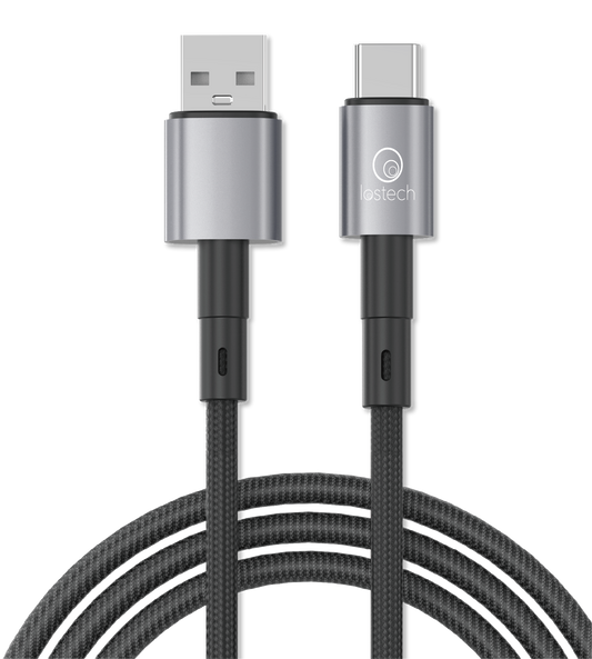 LOSTECH PREMIUM LS-NB05UC CAVO USB / USB-C RICARICA RAPIDA 6A - Nero