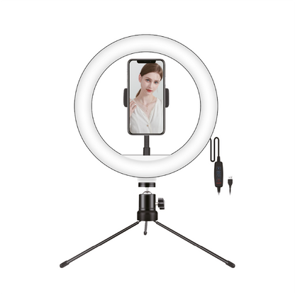 LOSTECH LS-RL01 RING LIGHT - LUCE PER SELFIE E VIDEO SOCIAL (8” CON TREPPIEDE INCLUSO)