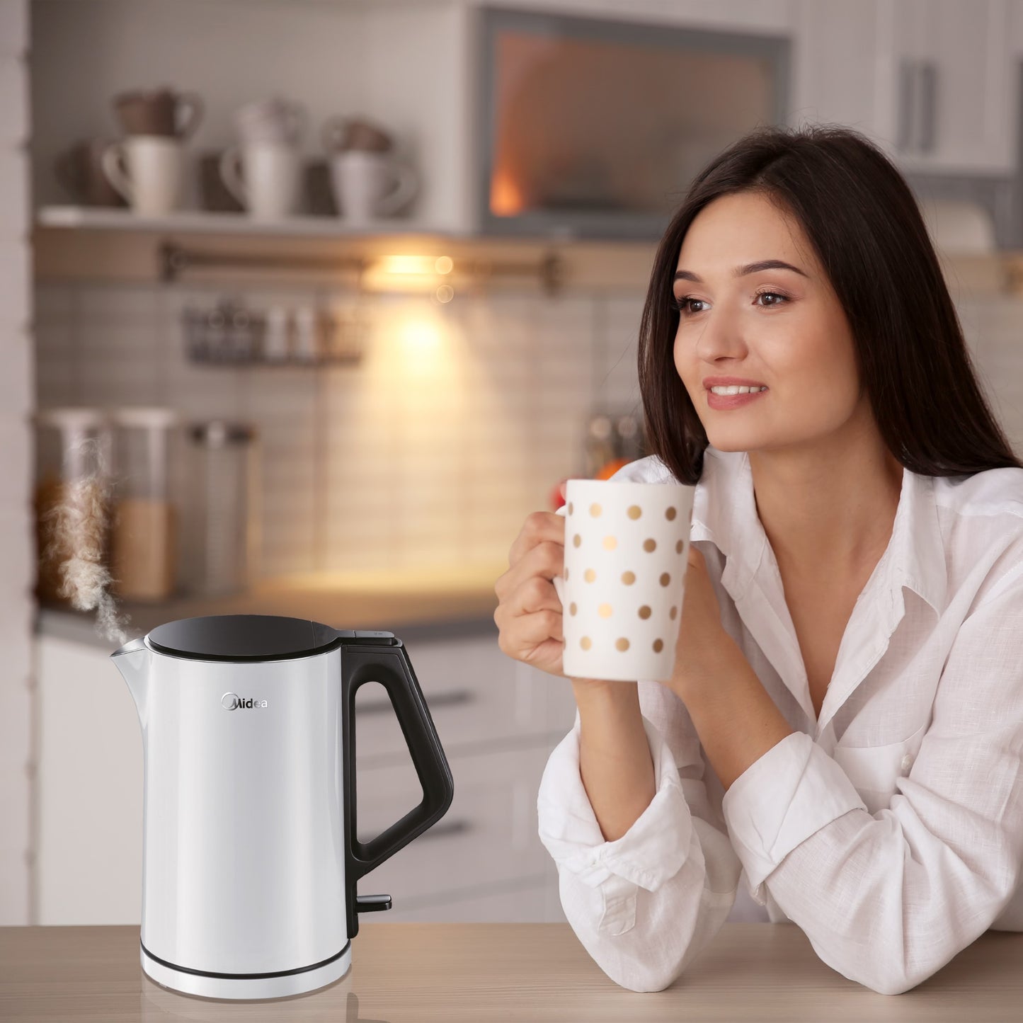 MIDEA MK-15H01A2 5000 SERIES ELECTRIC KETTLE BOLLITORE ELETTRICO WHITE