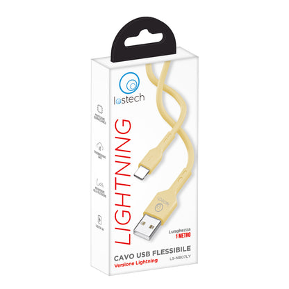 LOSTECH LS-NB07LY CAVO USB FLESSIBILE 1M LIGHTNING - YELLOW