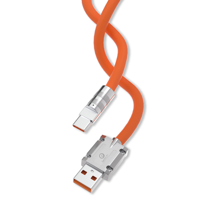 LOSTECH PREMIUM LS-NB18C CAVO USB / USB-C CON SUPPORTO FINO A 120W - RICARICA RAPIDA PER NOTEBOOK, SMARTPHONE E TABLET - ORANGE