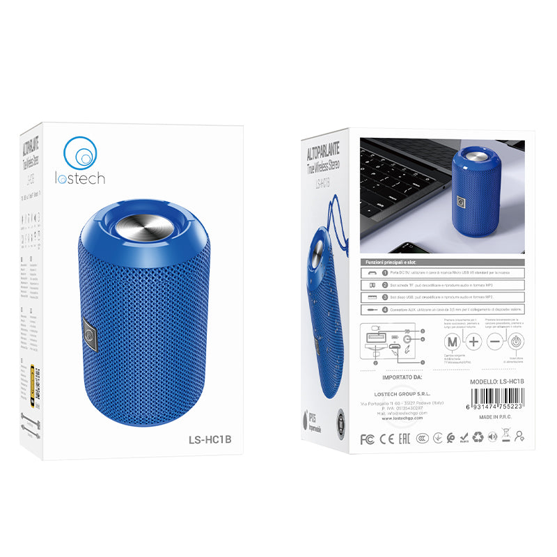 LOSTECH PREMIUM LS-HC1B ALTOPARLANTE BLUETOOTH TRUE WIRELESS STEREO - BLU