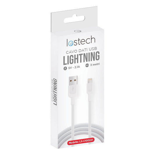 LOSTECH LS-C100221 CAVO SOFTWIRE METAL CASE LIGHTNING DA 300CM