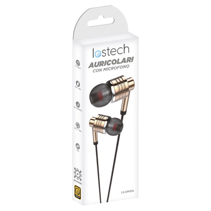 LOSTECH PREMIUM LS-DM31G AURICOLARI CON MICROFONO (GOLD)