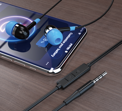 LOSTECH LS-A1NA AURICOLARI IN-EAR CON MICROFONO - NERO/AZZURRO