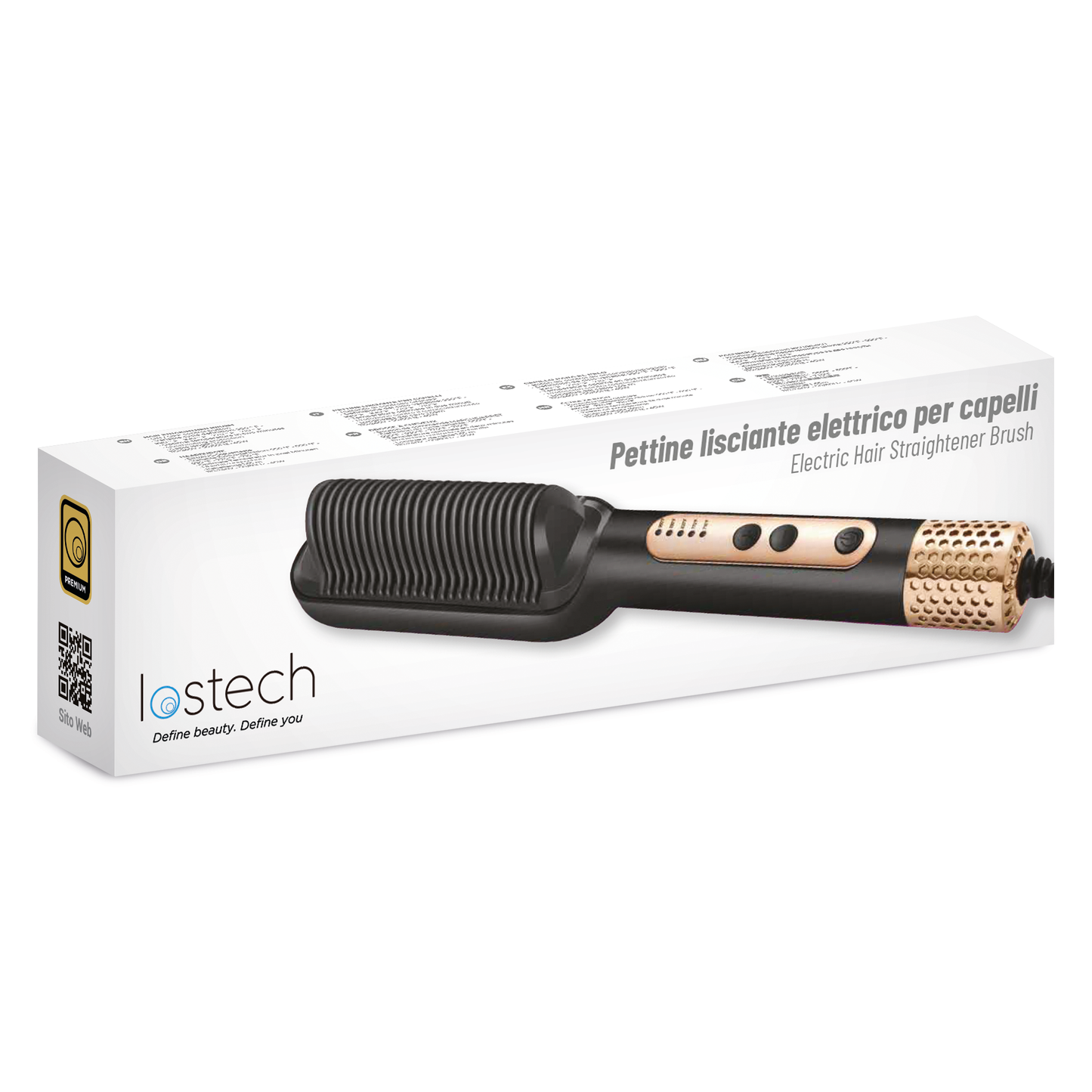 LOSTECH PREMIUM LS-SC210W PETTINE LISCIANTE PER CAPELLI - BIANCO