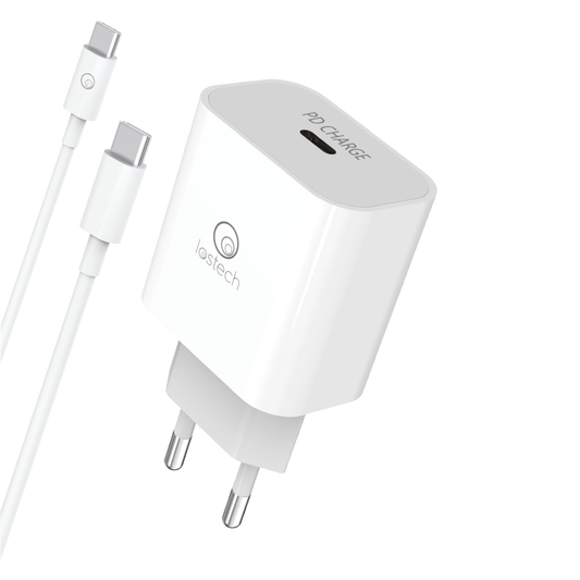 LOSTECH PREMIUM LS-Z63 CARICATORE RAPIDO 20W CON CAVO USB-C / USB-C