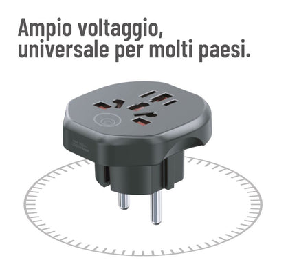 LOSTECH PREMIUM LS-AC6 ADATTATORE DA VIAGGIO