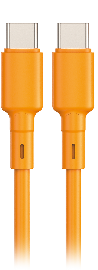 LOSTECH PREMIUM LS-NC13C CARICATORE GaN 45W DOPPIA USB-C CON CAVO USB-C / USB-C 150CM - Cosmic Orange