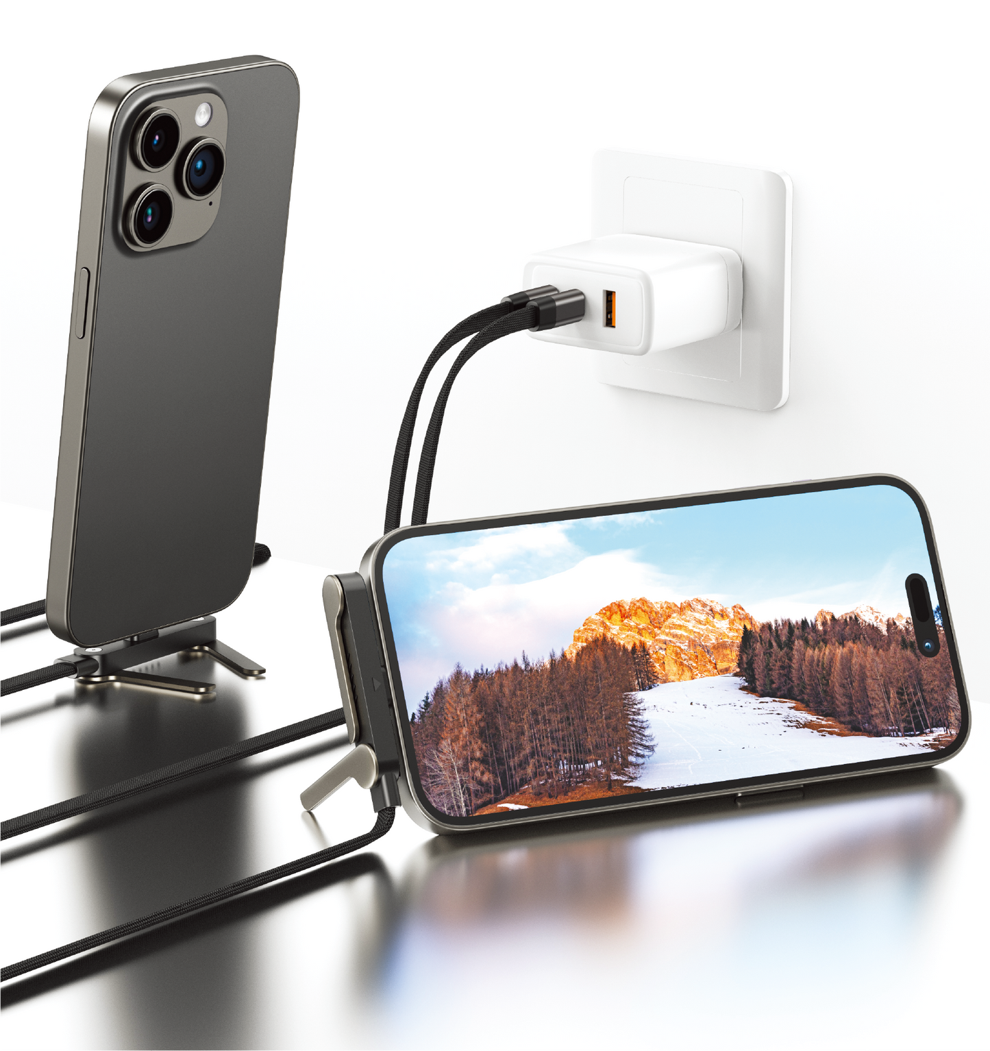 LOSTECH PREMIUM LS-NB22 CAVO RICARICA RAPIDA 240W USB-C / USB-C CON FUNZIONE STAND PER SMARTPHONE