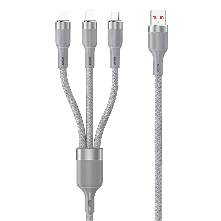 LOSTECH PREMIUM LS-UD02G CAVO DI RICARICA E TRASFERIMENTO DATI 3 IN 1 - Grigio