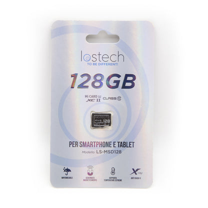 LOSTECH PREMIUM LS-MSD128 MICRO SD XC PER SMARTPHONE E TABLET - 128GB CLASS 10